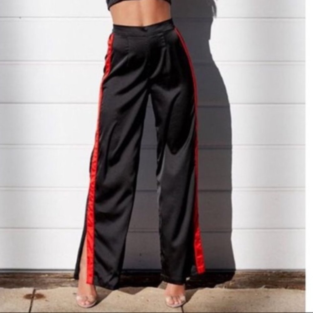 I.AM.GIA Maxwell Satin Track Pants Red Stripe